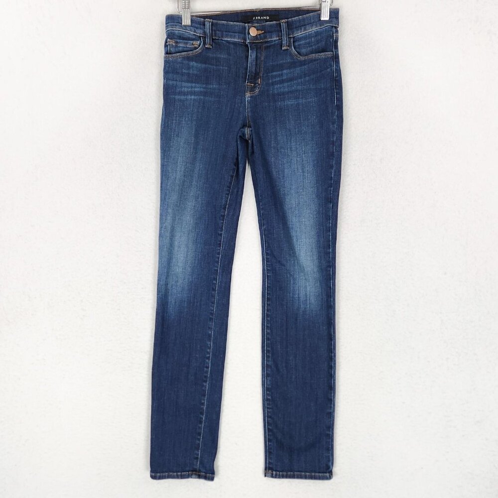 J Brand Jeans Womens 25 Blue Skinny Leg Storm Mid Rise Stretch Denim Casual